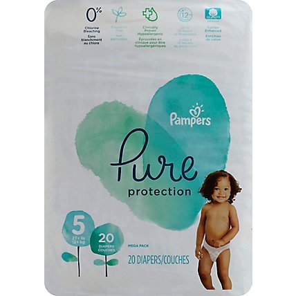 Pampers Pure Protection Diapers Size 5 - 20 Count - Image 2