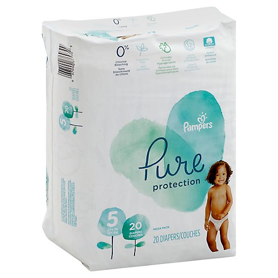 Pampers Pure Protection Diapers Size 5 - 20 Count