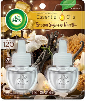 Air Wick Plug In Brown Sugar Vanilla Air Freshener - 2 Count - Image 1