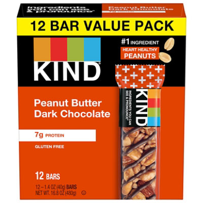 KIND Peanut Butter Dark Chocolate Gluten Free Snack Bars - 12-1.4 Oz - Image 3