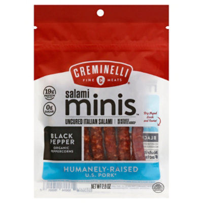 Creminelli Mini Salame Black Pepper - 2.6 Oz