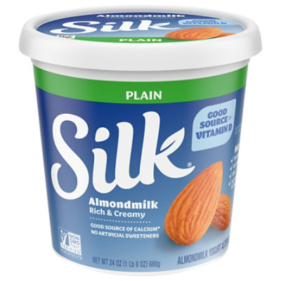 Silk Yogurt Alternative Dairy Free Almondmilk Plain - 24 Oz