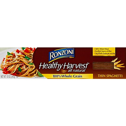 Ronzoni Healthy Harvest Pasta Whole Grain Thin Spaghetti - 12 Oz - Image 2