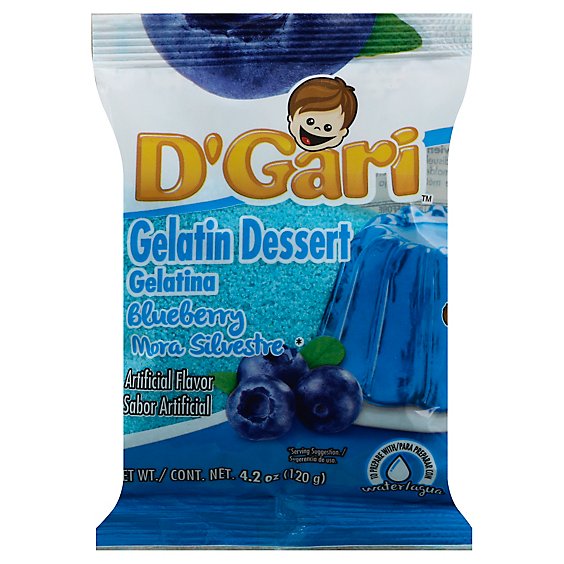DGari Gelatin Dessert Blueberry - 4.2 Oz