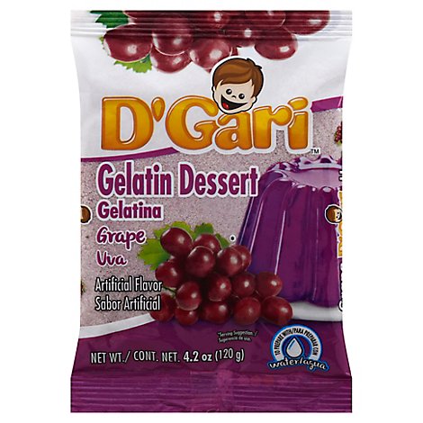 DGari Gelatin Dessert Grape - 4.2 Oz