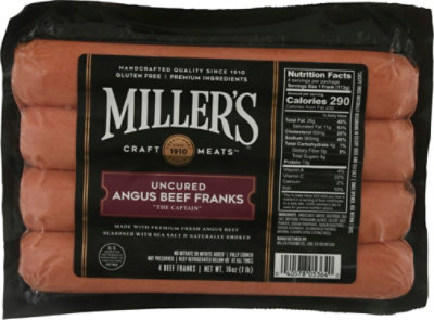 Millers Beef Frank Colossal Angus - 16 Oz - Image 2