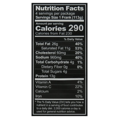 Millers Beef Frank Colossal Angus - 16 Oz - Image 4