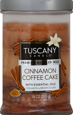 Tuscany Candle Premium Marbled Wax Candle Cinnamon Coffee Cake - 18 Oz - Image 2