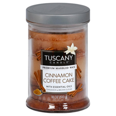 Tuscany Candle Premium Marbled Wax Candle Cinnamon Coffee Cake - 18 Oz - Image 1