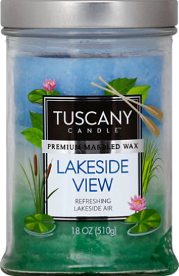 Tuscany Candle Premium Marbled Wax Candle Lakeside View - 18 Oz - Image 1