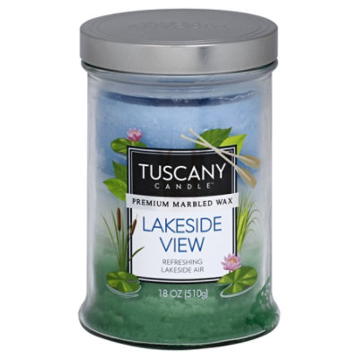 Tuscany Candle Premium Marbled Wax Candle Lakeside View - 18 Oz