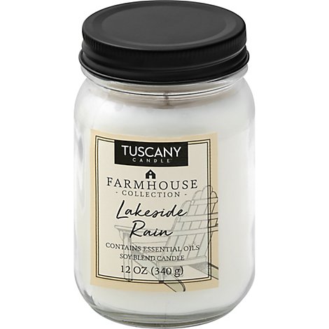 Tuscany Candle Farmhouse Collection Candle Soy Blend Lakeside Rain - 12 Oz