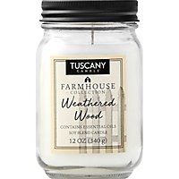 Tuscany Candle Farmhouse Collection Candle Soy Blend Weathered Wood - 12 Oz - Image 2