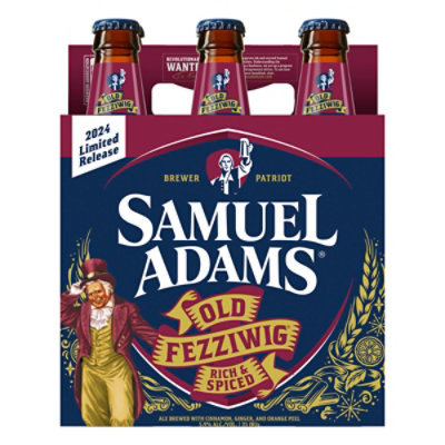 Samuel Adams Old Fezziwig Ale Beer Bottles - 6-12 Fl. Oz. - Image 4