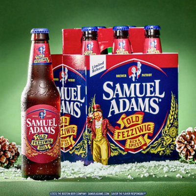 Samuel Adams Old Fezziwig Ale Beer Bottles - 6-12 Fl. Oz. - Image 6
