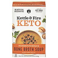 Kettle & Fire Soup Mushroom Bisque With Chicken Bone Broth - 16.9 Oz