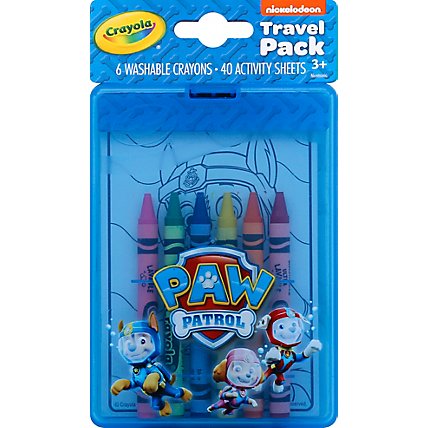 Crayola Travel Pack Crayons And Activity Sheets Paw Patrol - Each - Image 2