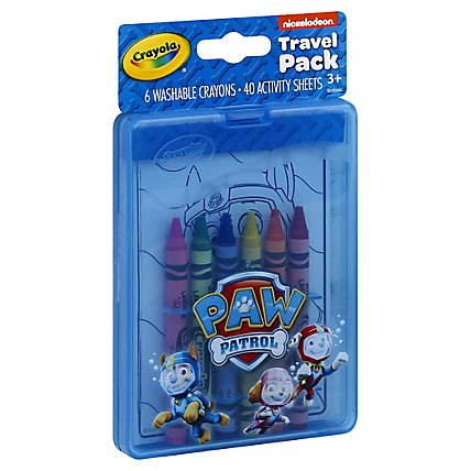 Crayola Travel Pack Crayons And Activity Sheets Paw Patrol - Each - Image 1