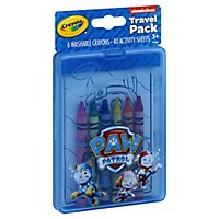 Crayola Travel Pack Crayons And Activity Sheets Paw Patrol - Each - Image 1
