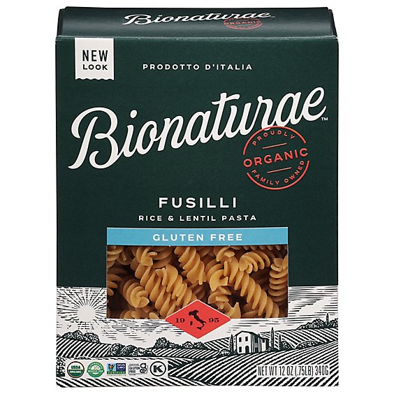Bionaturae Pasta Organic Gluten Free Fusilli - 12 Oz
