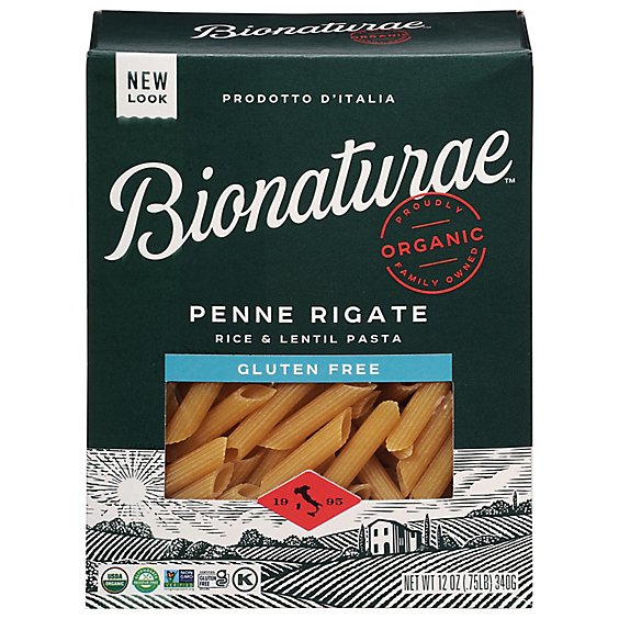Bionaturae Pasta Organic Gluten Free Penne Rigate - 12 Oz