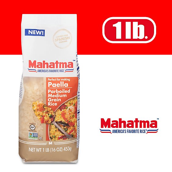 Mahatma Parboiled Rice Medium Grain For Paella - 16 Oz