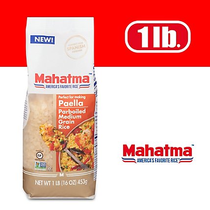 Mahatma Parboiled Rice Medium Grain For Paella - 16 Oz - Image 1