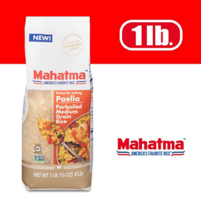 Mahatma Paella Parboiled Medium Grain Rice In Bag - 1 Lb