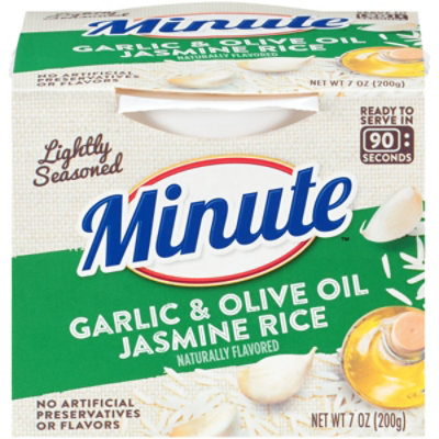 Minute Rice Jasmine Lightly Seasoned Garlic And Olive Oil - 7 Oz - Image 2