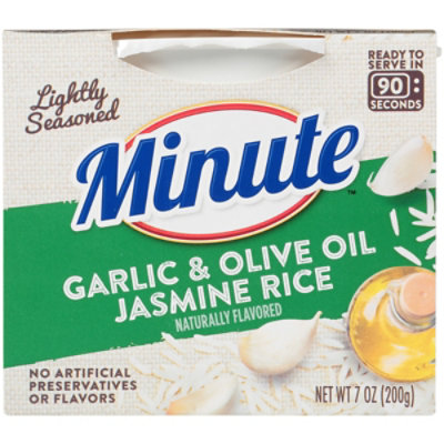 Minute Rice Jasmine Lightly Seasoned Garlic And Olive Oil - 7 Oz - Image 1