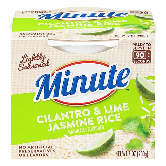 Minute Rice Jasmine Lightly Seasoned Cilantro And Lime - 7 Oz
