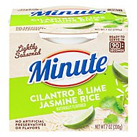 Minute Rice Jasmine Lightly Seasoned Cilantro And Lime - 7 Oz - Image 1
