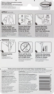 Command Hook 2 Clear Hooks With 4 Clear Strips Small - Each - Image 3