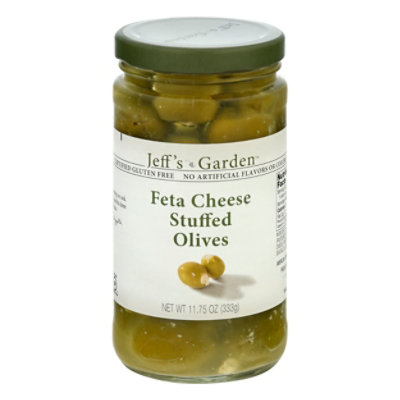 Jeffs Naturals Olives Feta Cheese Stuffed - 11.75 Oz