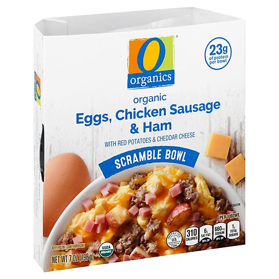O Organics Scramble Bowl Egg Chicken Sausage Ham - 7 Oz