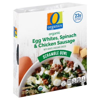 O Organics Scramble Bowl Egg Whites Spinach Sausage - 7 Oz