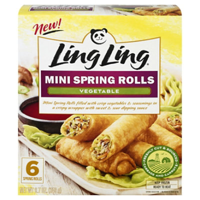 Ling Ling Spring Rolls Mini Vegetable 6 Count - 8.7 Oz - Image 3