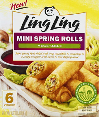 Ling Ling Spring Rolls Mini Vegetable 6 Count - 8.7 Oz - Image 2