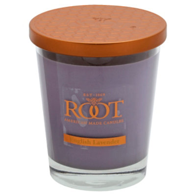 Root Candle English Lavender Veriglass Large 10.5 Ounce Each Tom Thumb