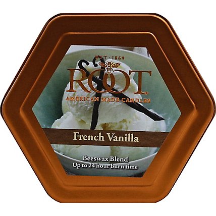 Root Candle Beeswax Blend French Vanilla Traveler Tin 4 Ounce - Each - Image 2