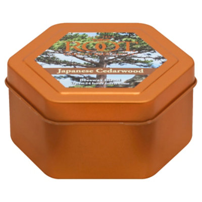 Root Candle Beeswax Blend Japanese Cedarwood Traveler Tin 4 Ounce - Each