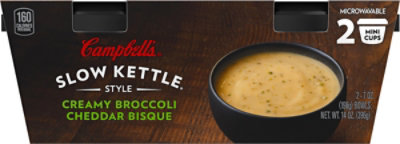 Campbells Slow Kettle Style Soup Creamy Broccoli Cheddar Bisque - 2-7 Oz - Image 6