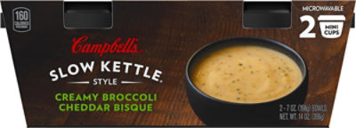 Campbells Slow Kettle Style Soup Creamy Broccoli Cheddar Bisque - 2-7 Oz - Image 2
