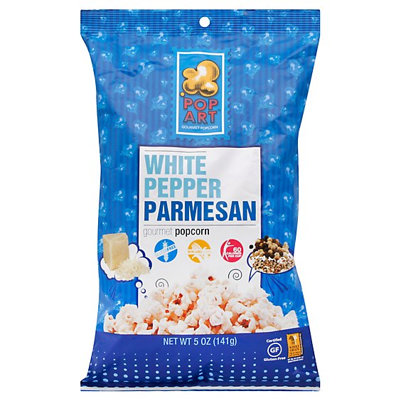 Pop Art Popcorn Gourmet White Pepper Parmesan - 5 Oz