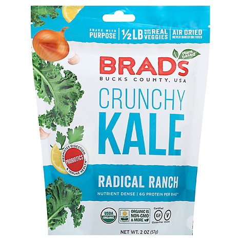 Brads Kale Crunchy Radical Ranch - 2 Oz