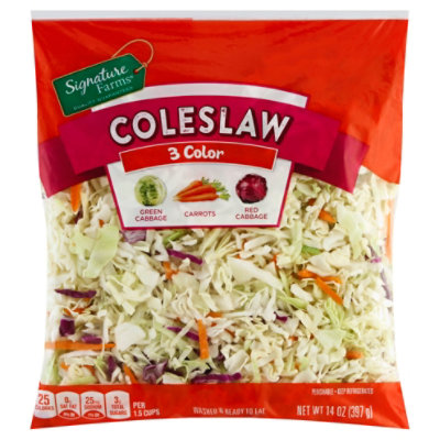 Signature Farms Three Color Cole Slaw - 14 Oz