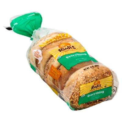 Rudis Organic Bakery Bagels Everything 5 Count - 15 Oz