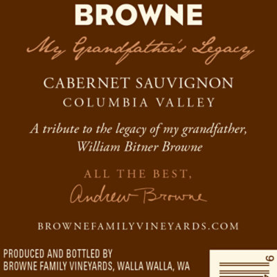 Browne Family Vineyards Grandfathers Legacy Cabernet Sauvignon Wine - 750 Ml - Image 4