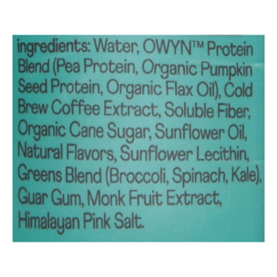 OWYN Protein Drink Plant Based Cold Brew Coffee - 12 Fl. Oz. - Image 5