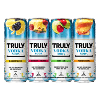 TRULY Twist of Flavor Vodka Soda Variety Pack Cans - 8-12 Fl. Oz.